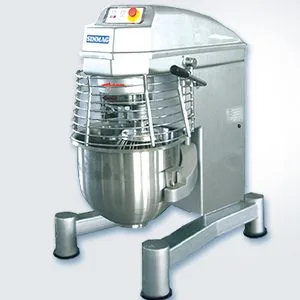Industrial SM-20L planetary mixer featuring clutch system and stainless steel mixing bowl