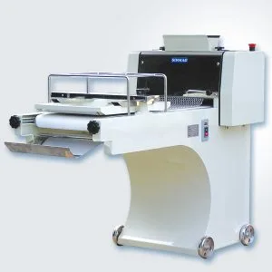 Industrial SM-307 dough moulder with stainless steel construction and adjustable settings