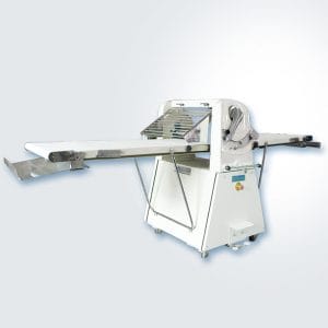 Automatic SM-520E advanced dough sheeter designed for consistent dough sheet rolling in bakery production lines