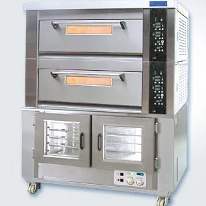Sinmag SM-802T electric deck oven with SM-15F proofer, stainless steel body and digital controls