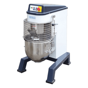 Commercial planetary mixer SM-220L with 20L bowl and variable speed control for small bakeries