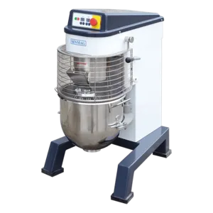 Commercial planetary mixer SM-220L with 20L bowl and variable speed control for small bakeries