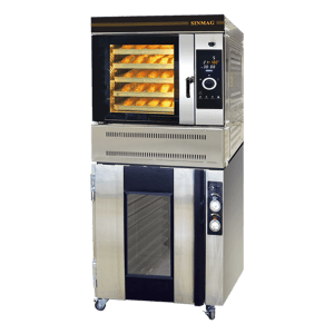 SM-716 5-tray commercial convection oven with proofer designed for consistent baking of bread, rolls, and pastries