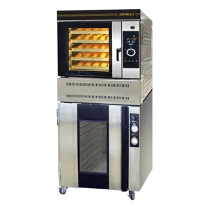 SM-716 5-tray commercial convection oven with proofer designed for consistent baking of bread, rolls, and pastries